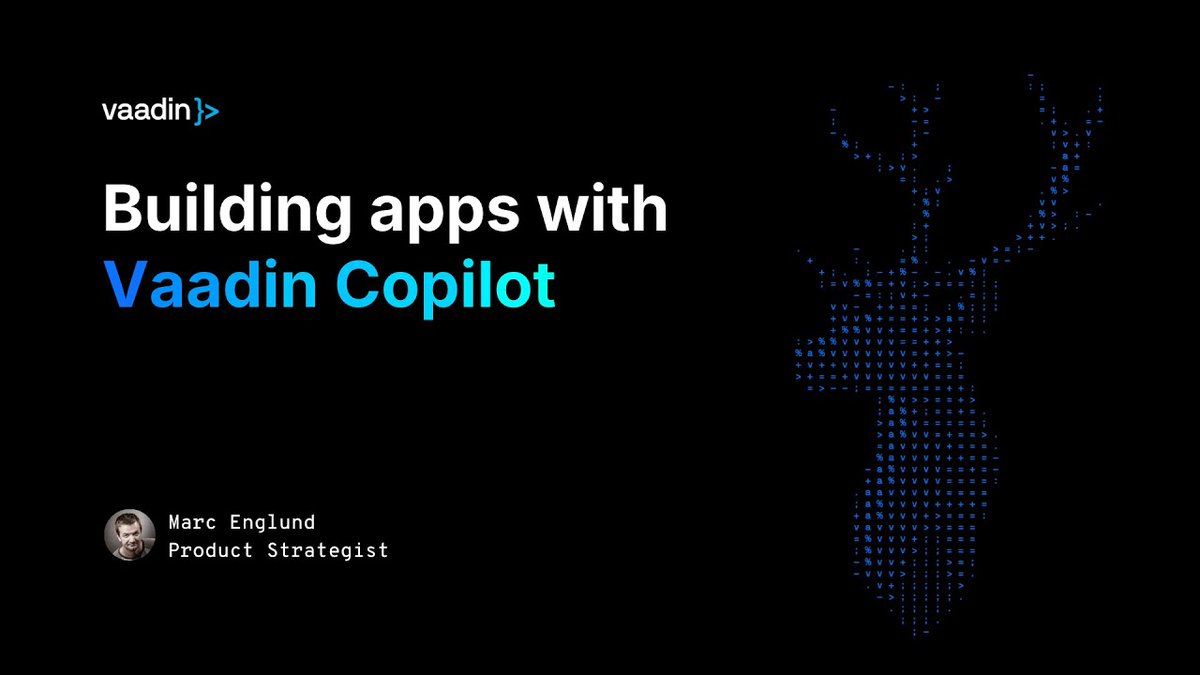 vaadin's tweet photo. From visual editing to AI assistance for smarter coding, #VaadinCopilot streamlines your development process. But your code remains in controlโCopilot simply helps you work faster
Catch the #VaadinCreate 2024 session by @marcenglund ๐
https://t.co/kzPENPjLuJ https://t.co/dWObmmogoe