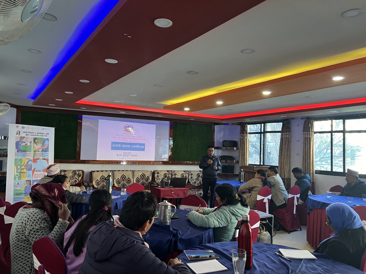 With a vision for sustainable future, a workshop was held with 13 local govt reps from Jajarkot &amp; Rukum West to establish eco-friendly enterprise guidelines. With <a href="/NDRRMA_Nepal/">NDRRMA</a> leadership &amp; <a href="/UKinNepal/">UK in Nepal 🇬🇧🇳🇵</a> support through <a href="/UN_Nepal/">United Nations in Nepal</a>, these aim to drive green growth &amp; resilience. #JRAP