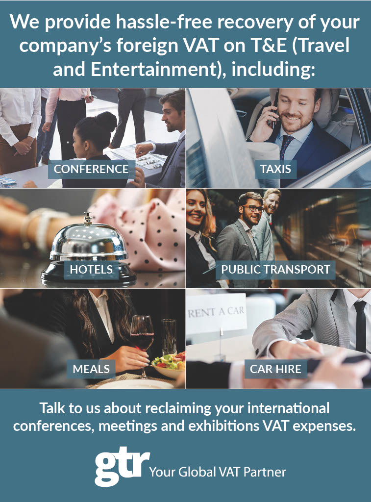 GTRVAT's tweet photo. Our hassle-free recovery of foreign VAT on T&amp;E (Travel and Entertainment) includes conferences, taxis, hotels, public transport, meals, car hire, and more.

For more information, visit https://t.co/Suxiheke5D

#CrossBorderVAT #VatReclaim #VatRecovery #VAT #ForeignVATReclaim https://t.co/LHZvrtYHsD