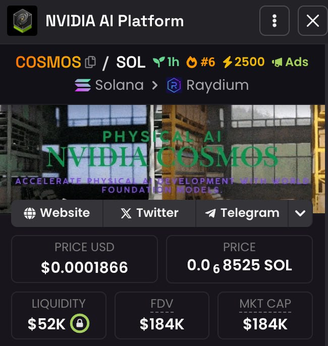$COSMOS

CA: DqbpXnwXkub9Gm8ck6xNpfNiUvDorvdKLDrvyaqrpump

⭐️ #1 SOL TRENDING 

 ⭐️ 2500 Boost on 

 ⭐️ #6 Dexscreen

 ⭐️ 438 Members TG

 ⭐️ 517k Volume

 ⭐️ 5 Trending Paid

Big Pump Coming Guys. Smash raid Smash rocket.⚡️⚡️⚡️⚡️⚡️

dexscreener.com/solana/4mfufic…