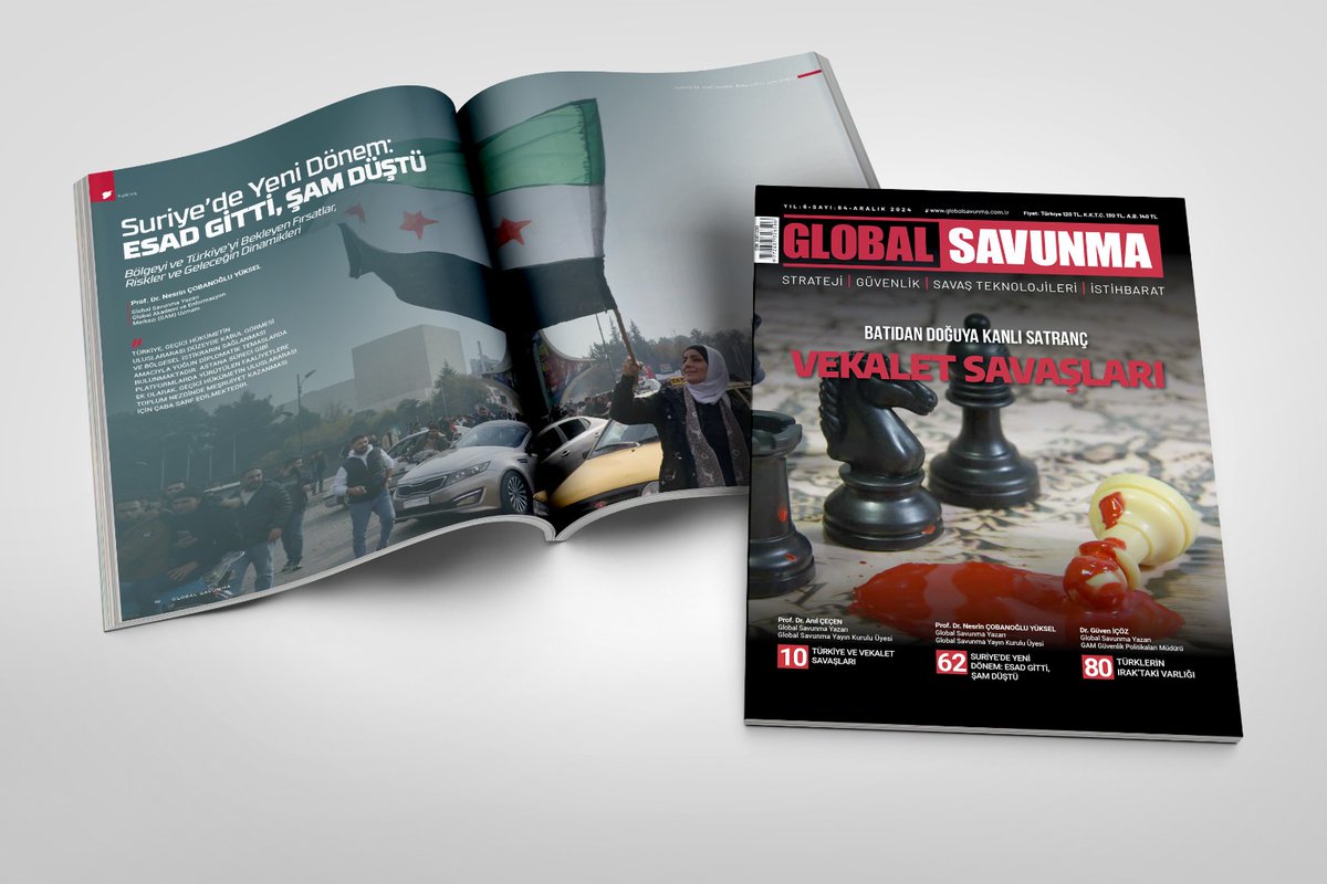 GlobalSavunma's tweet photo. Türkiye’nin en geniş yazar kadrosu ile yayın hayatına devam eden @global_savunma  alanında da tek referans dergi özelliğini korumakta. Son sayımız VEKÂLET SAVAŞLARI kapak konusu ile yayında. SÖZ UÇAR YAZI KALIR. Biz daha iyisini yapana kadar en iyisi budur. GLOBAL SAVUNMA &amp; GAM https://t.co/pZ6jjZusCP