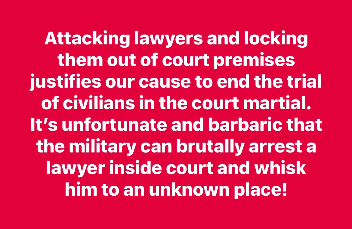NUP_Ug's tweet image. Shame on the military court!
#StopAbuseOfPowerUG