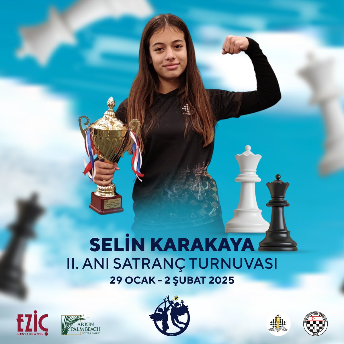 TAKAjansi's tweet photo. Selin Karakaya'nın anısını yaşatmak için “Selin Karakaya II. Anı Satranç Turnuvası” düzenleniyor. Gazimağusa Arkın Palm Beach Hotel’de yer alacak turnuva, Selin’in doğum günü olan 29 Ocak’ta başlayacak ve 2 Şubat’a kadar devam edecek. https://t.co/YwnaHAiop2