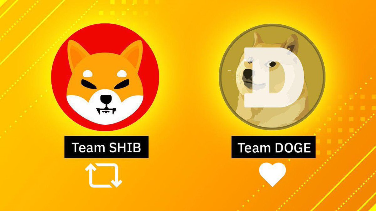 Like = Team $DOGE 🐕 

Retweet = Team $SHIB 🐶