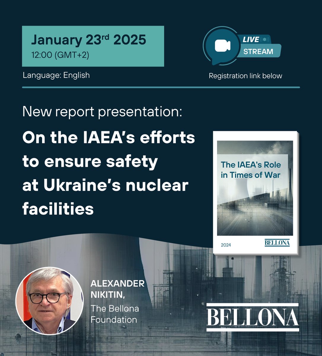 The Bellona Environmental Transparency Center (@bellona_etc) on Twitter photo Online Presentation of the Bellona’s new report, The <a href="/iaeaorg/">IAEA - International Atomic Energy Agency ⚛️</a> ’s Role in Time of War. <a href="/Bellona_etc/">The Bellona Environmental Transparency Center</a> aims to foster dialogue about international nuclear safety in the 21st century. Submit your question in advance and get your link to the presentation: forms.gle/7cuqVhfnFZSXJm… Online Presentation of the Bellona’s new report, The <a href="/iaeaorg/">IAEA - International Atomic Energy Agency ⚛️</a> ’s Role in Time of War. <a href="/Bellona_etc/">The Bellona Environmental Transparency Center</a> aims to foster dialogue about international nuclear safety in the 21st century. Submit your question in advance and get your link to the presentation: forms.gle/7cuqVhfnFZSXJm…