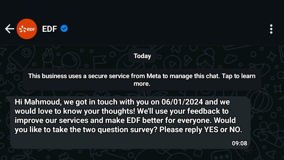 _Mahsays's tweet photo. @edfenergy Hello, is that you or scam? https://t.co/ZwXSwJHfh9