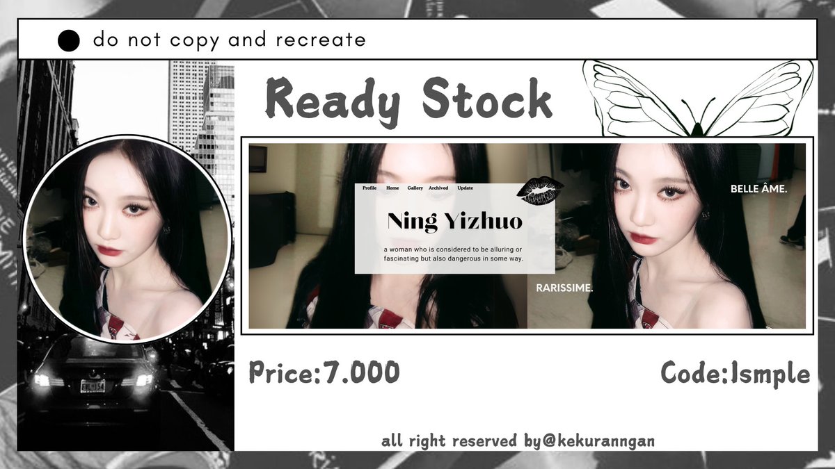 Any interaction are appreciated🍒

Selamat Sore, aku kembali membawa layout Ready stock Ningning terbaru. Free retext dan sudah dapat Ava png &amp; jpg. Payment bisa kesemua E-Wallet dengan Qris all payment😍
#zonauang  #zonajajan