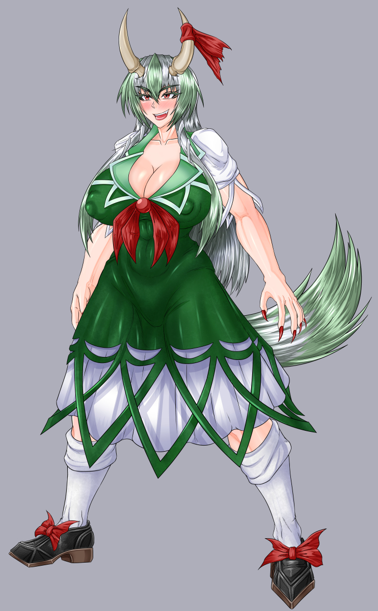 【WIP】慧音先生の1コマ目用の立ち絵を作ってます。 