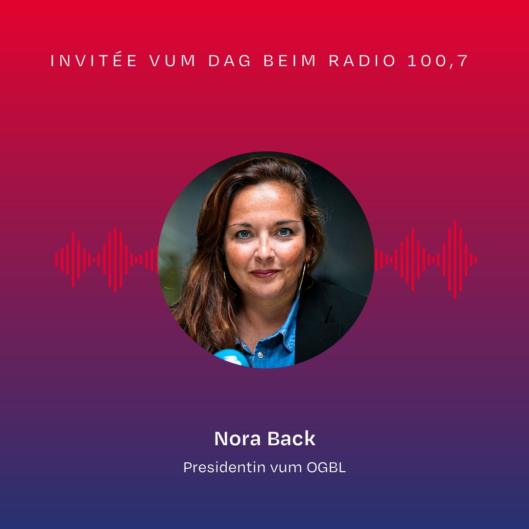OGBL_Luxembourg's tweet image. Et gëtt en haart a kämpferescht Joer, mat enger Regierung déi d‘Sprooch vum Patronat schwätzt.

▶️ D’OGBL-Presidentin Nora Back war de Mueren Invitée um Radio 100,7. Hei am Replay ze lauschteren: 100komma7.lu/news/In-195644…