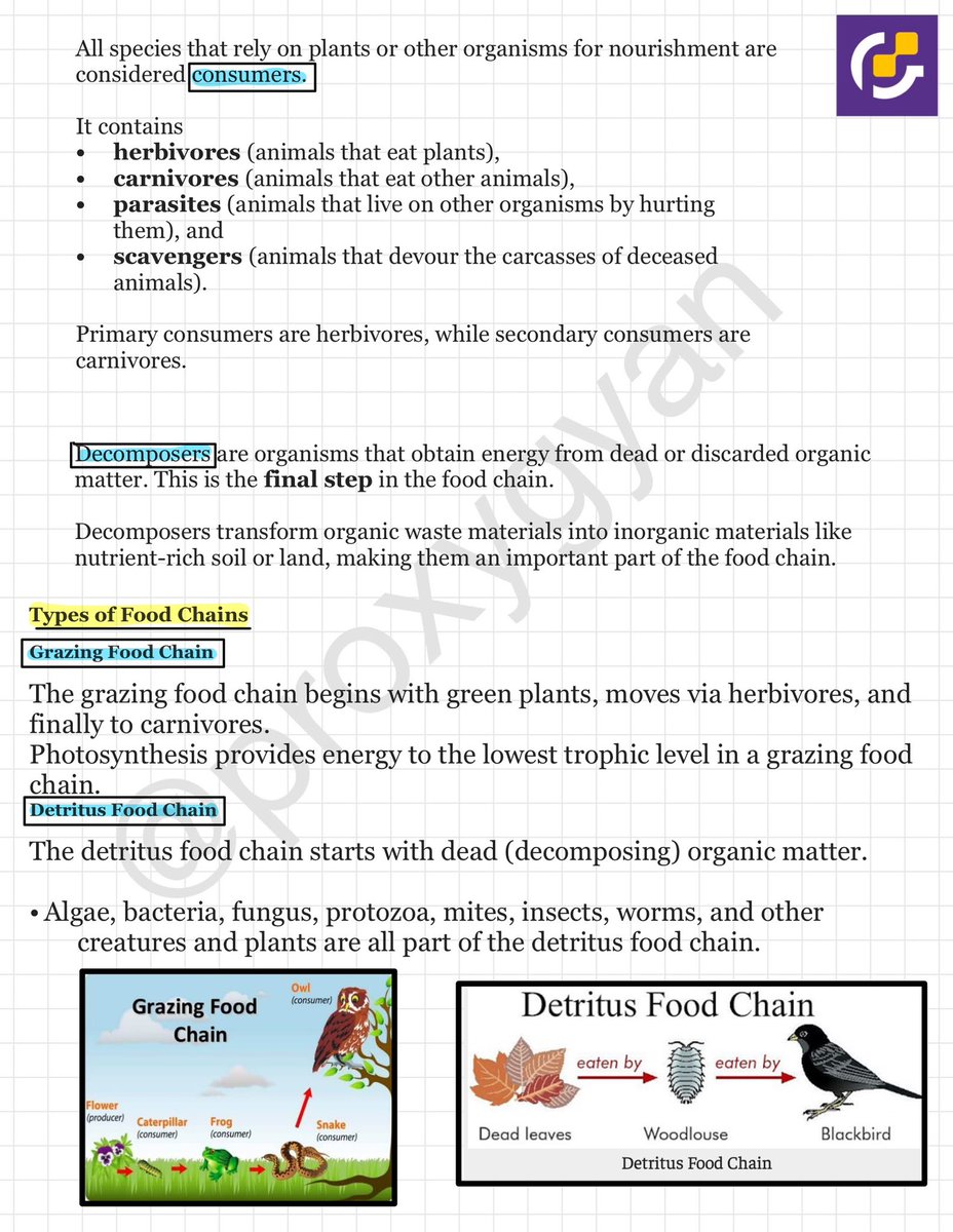 ProxyGyan's tweet photo. ▪️Food Chain

- Static portion is very important in Environment and Ecology,
But you can’t spend unnecessary time in outdated and bulky materials.

👉We are launching soon environment and economy - static portion module under 150 pages. https://t.co/Vf5tnCIrWa