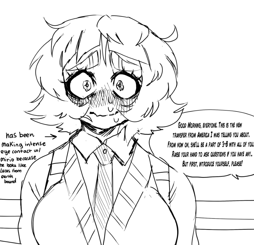 FIGHTINGALLOFME's tweet photo. first day jitters. and so it begins. 
#yumetwt #selfshiptwt #selfship #mirioisnttheselfshipbut #heymirio #miriotogata #mhaoc #mhaselfinsert #yumeship https://t.co/OelVgn6Xf0