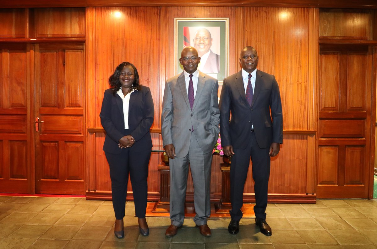 CBKKenya's tweet photo. Press Release – Appointment of Deputy Governor Mr. Gerald Nyaoma Arita

Photo: Deputy Governor Dr. Susan Koech, Governor Dr. Kamau Thugge, and Deputy Governor Mr. Gerald Nyaoma https://t.co/mKzkawKLej