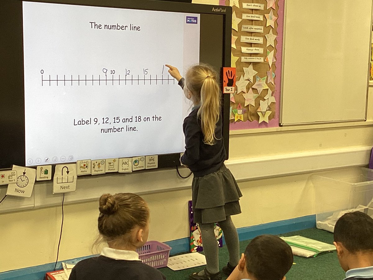 OurLadysCP's tweet image. Year 1 using number lines in Maths this morning @OurLadyandAllS1 #CatholicLife #MathsInAction