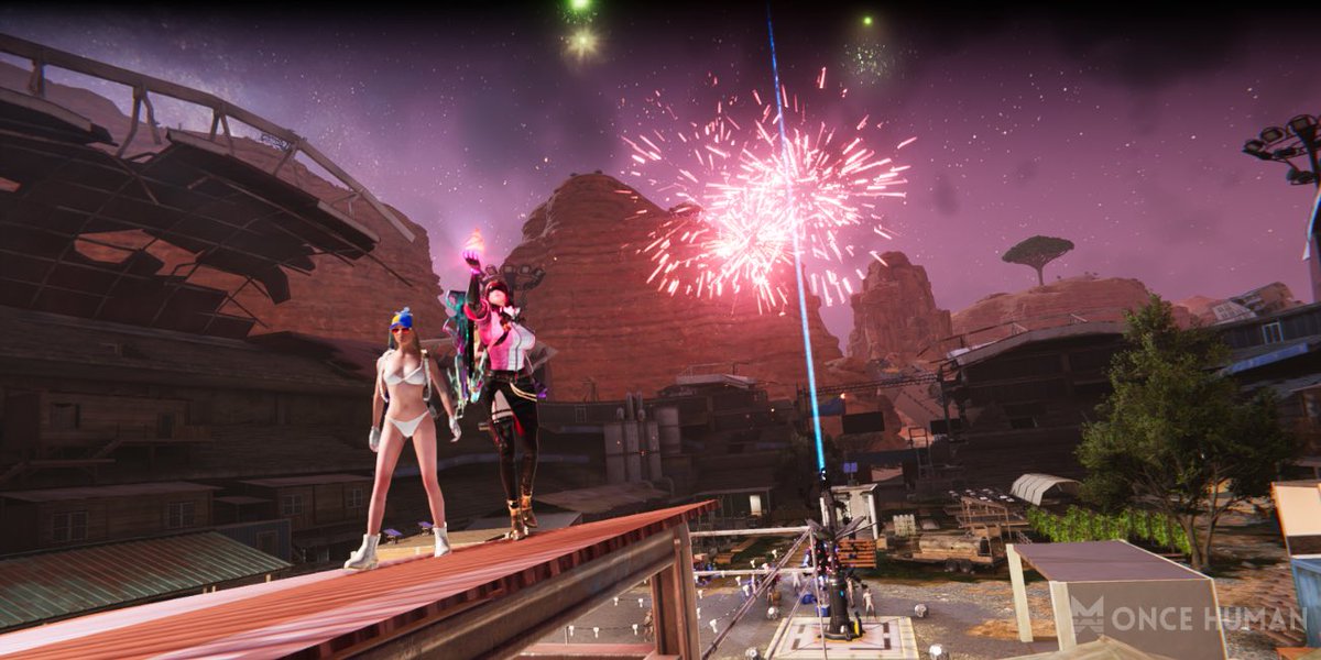 scicopg's tweet photo. The duo group, call it the invincible Nalcott Protector.
Thy shall come, we be coming smashing.

The roaring skies blast as thousands of fireworks to fight and protect. For Nalcott!

Server ID : PVE01-X0056 (South East Asia)
UID : 150769295
Username : Myrra

#OnceHuman2025 https://t.co/Zne6YyreWs