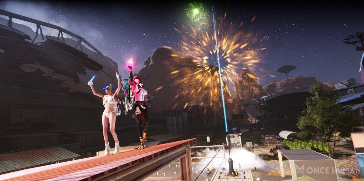 scicopg's tweet photo. The duo group, call it the invincible Nalcott Protector.
Thy shall come, we be coming smashing.

The roaring skies blast as thousands of fireworks to fight and protect. For Nalcott!

Server ID : PVE01-X0056 (South East Asia)
UID : 150769295
Username : Myrra

#OnceHuman2025 https://t.co/Zne6YyreWs