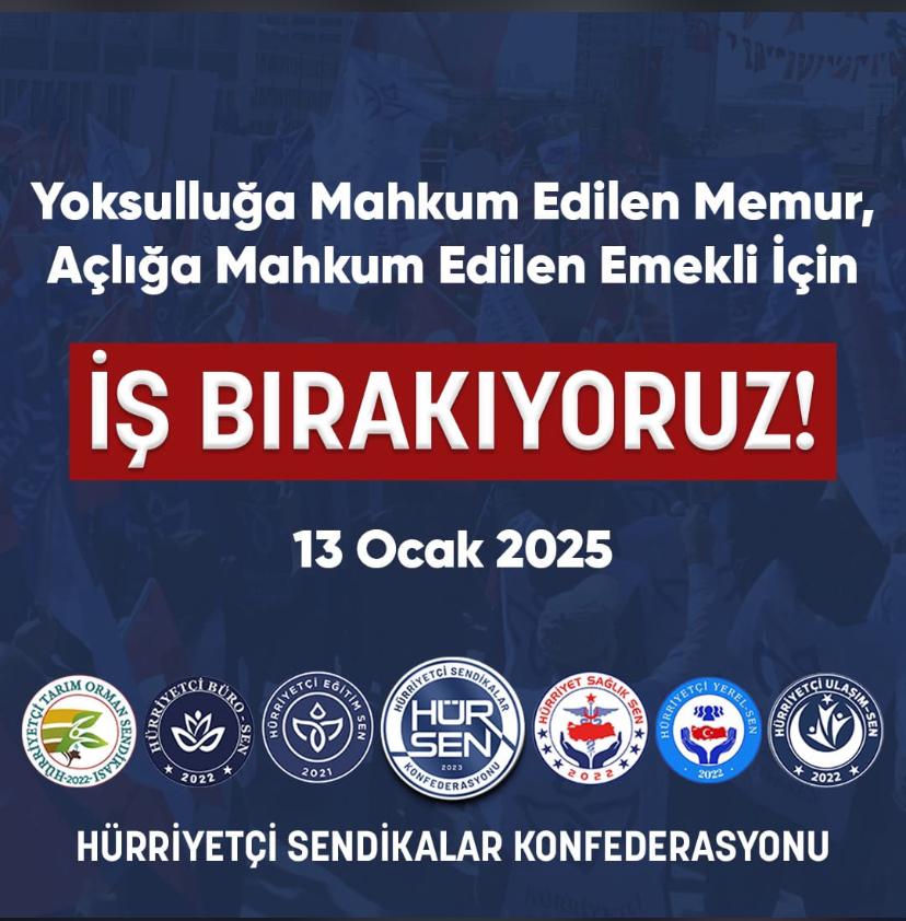 Yoksulluğa Mahkum Edilen Memur, Açlığa Mahkum Edilen Emekli İçin,

Refah Payı İçin,

İktidarın İş Bilmezliğinin Hesabını Memura Ve Emekliye Ödetmek İstediği İçin,

Artık susmuyoruz! Sadece Hürriyetçiler İçin Değil, Tüm Memurlar İçin Ayağa Kalkıyoruz! 

Memur Arkadaşım Susma,
