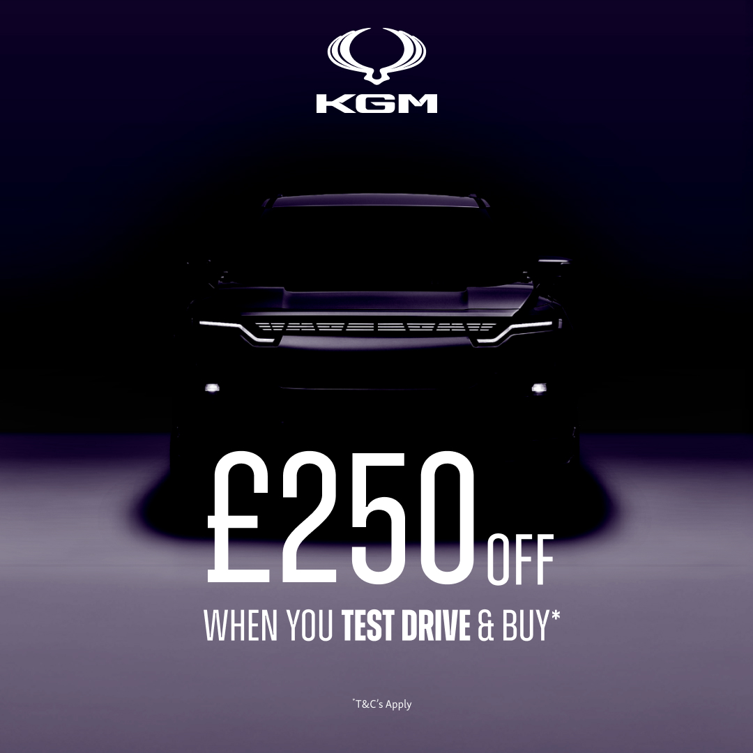 Get £250 off the purchase of any <a href="/KGM_UK/">KGM UK</a> model when you book and take a test drive at SERE Motors Belfast. 

Book a test drive today 👉 shorturl.at/ed5Dt

#SEREMotors #KGM #TestDrive