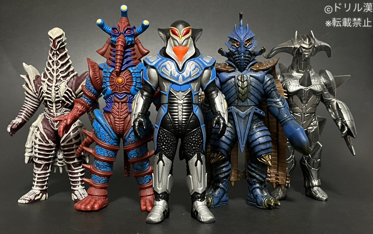 私立ソフビ怪獣図鑑】 2013年 バンダイ 『ダークネスファイブセット