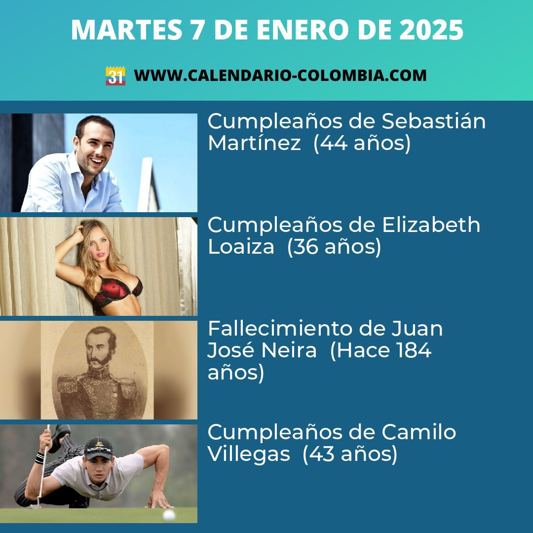 🗓️ Eventos de Hoy en el Calendario de Colombia 🇨🇴 #colombia #calendario #calendarioColombia #hoy