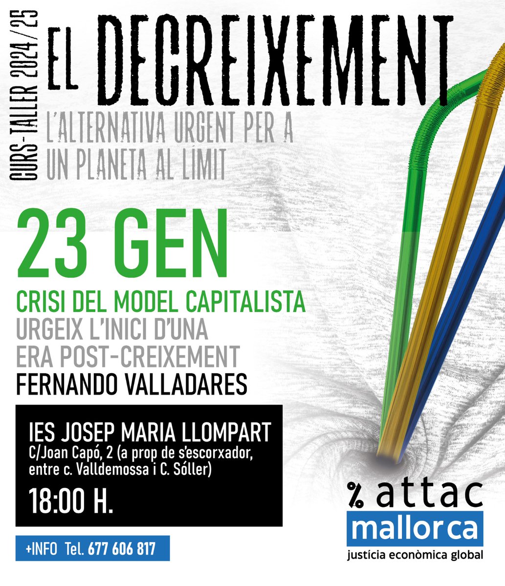 Una ocasió immillorable per escoltar la veu sensata i plena de saviesa de Fernado Valladares a Mallorca  

També a la UIB el 24 de gener a les 11:30 hores, a la sala de graus de l'edifici Ramon Llull