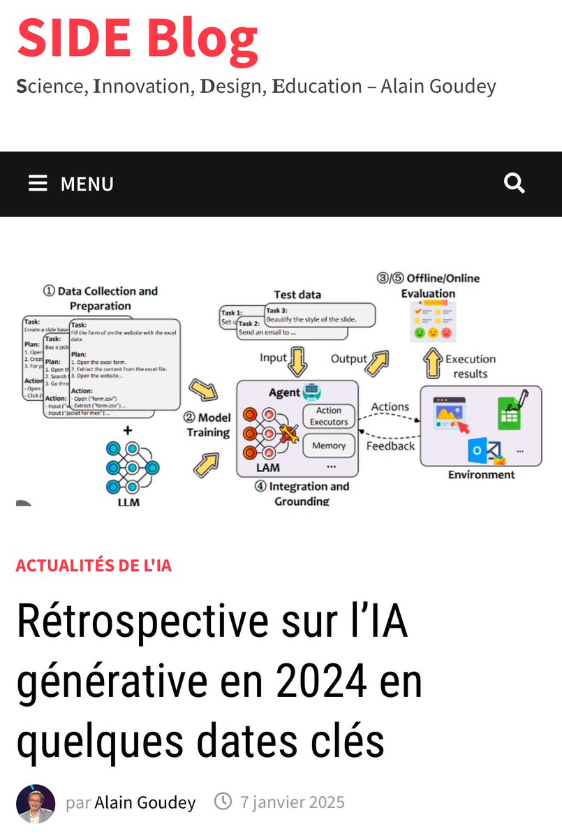 🤯 Vous vous demandez comment l’IA générative a transformé notre monde en 2024 ? 
➡️J’ai écrit une rétrospective assez complète qui revient sur les avancées majeures, les débats passionnants et les surprises de l’année écoulée (lien ci-dessous)👇