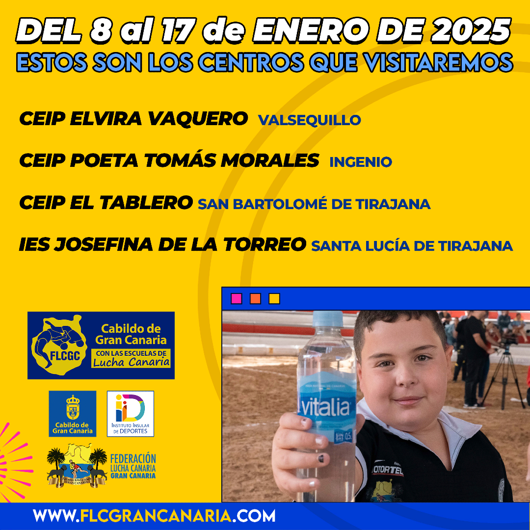 𝗘𝗦𝗖𝗨𝗘𝗟𝗔𝗦 𝗖𝗔𝗕𝗜𝗟𝗗𝗢 𝗗𝗘 𝗚𝗥𝗔𝗡 𝗖𝗔𝗡𝗔𝗥𝗜𝗔 🚀​​ | ¡COMENZAMOS 2025 CON BUEN PIE! Desde este miércoles volvemos a los centros de Gran Canaria con mucha Lucha Canaria.

#LuchaCanaria #CabildoGranCanaria #IIDGranCanaria #MuchoPorVivir