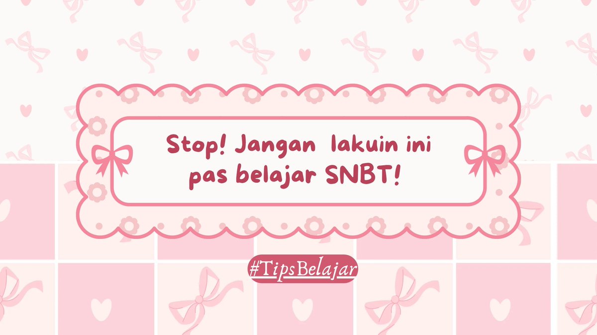 hellowpuffa's tweet image. ✿Kesalahan Umum Saat Persiapan SNBT

-a thread

#AMBISVERSE #studytwt #studytwtbr #utbk #snbt #tipsbelajar #ambis