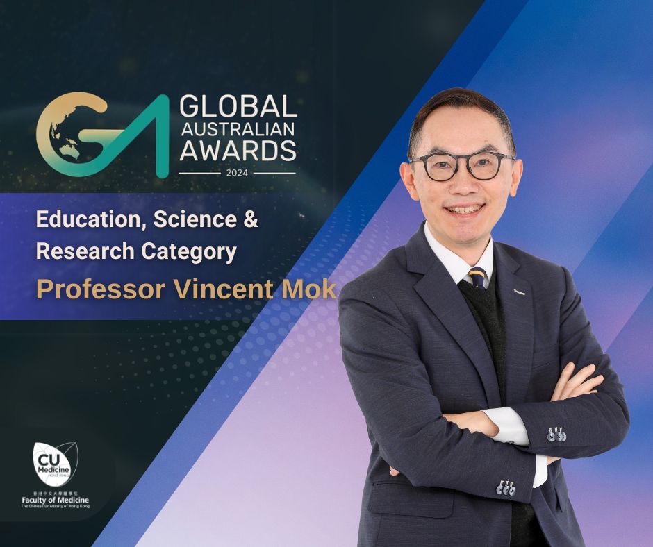 CUHKMedicine's tweet photo. Prof @VincentCTMok from @CUHKMedicine was awarded the 2024 Advance Global Australian Award, organised by @Advance in the Education, Science, and Research category for his contributions and achievements in the field of #dementia and #cerebrovascular diseases. Congratulations! 🎉 https://t.co/Ayr45OkMiZ