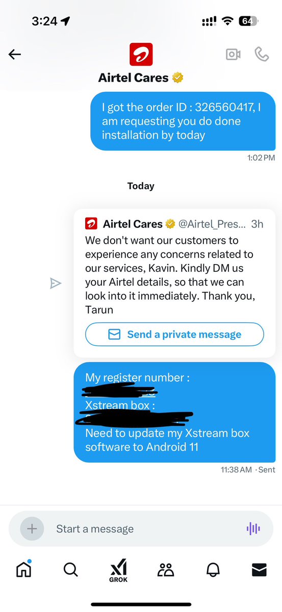 kavinbalaji1's tweet photo. @Airtel_Presence There is no DM, I have attached the screenshot https://t.co/H1gVw8j9nl