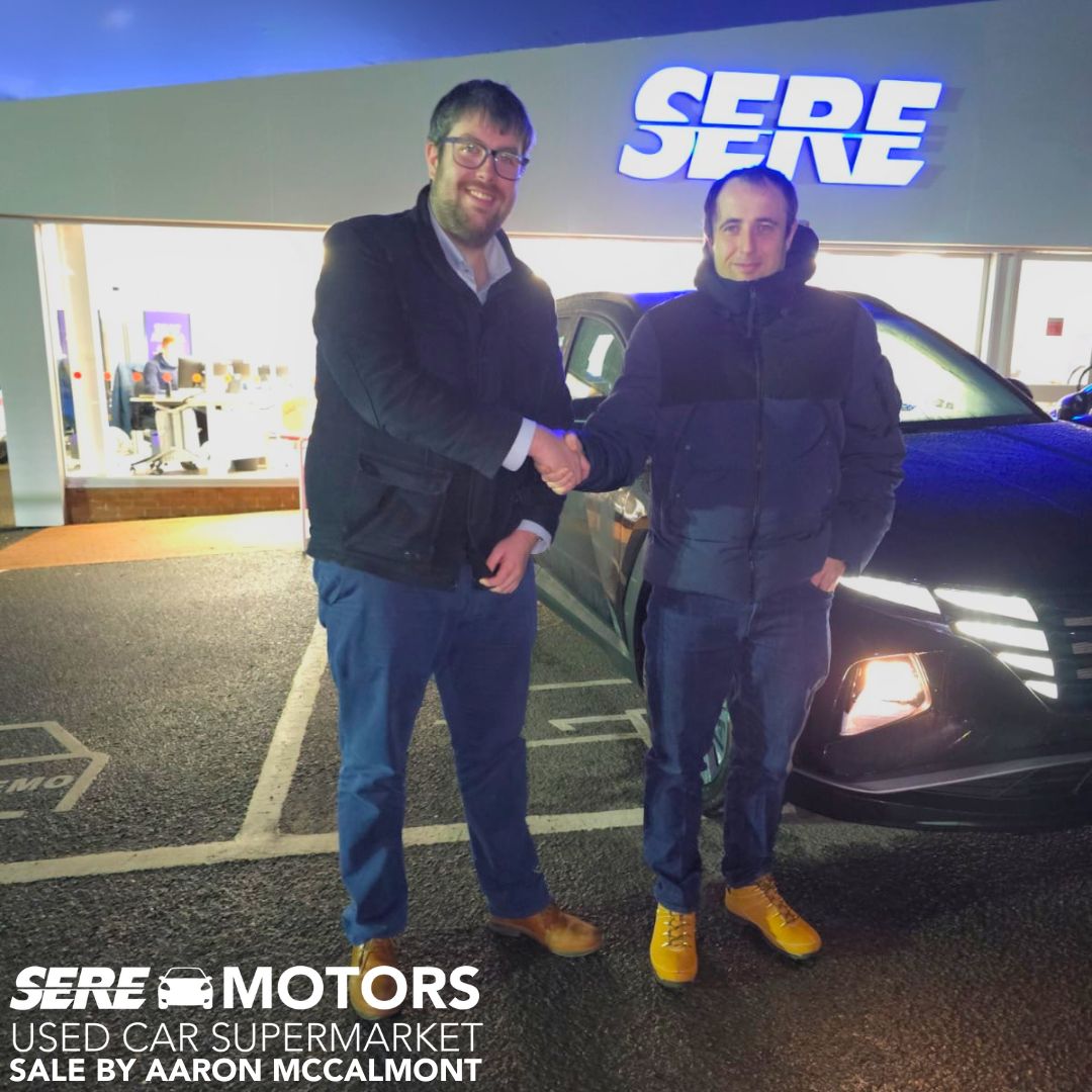 Congratulations to Peter on collecting his stunning Hyundai Tucson from Aaron at SERE Motors Lisburn! Wishing you many happy miles and happy driving in your new car 🚙 🎉

Contact Aaron on 028 9262 0168 or visit bit.ly/3W3030H ✨

#SEREMotors #NewCarDay #HappyCustomer
