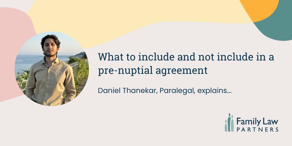 A pre-nuptial agreement is an arrangement entered into by a couple before marriage to determine how assets are to be divided if they were to separate or divorce. But what should be included? Daniel Thanekar explains: familylawpartners.co.uk/blog/pre-nupti…