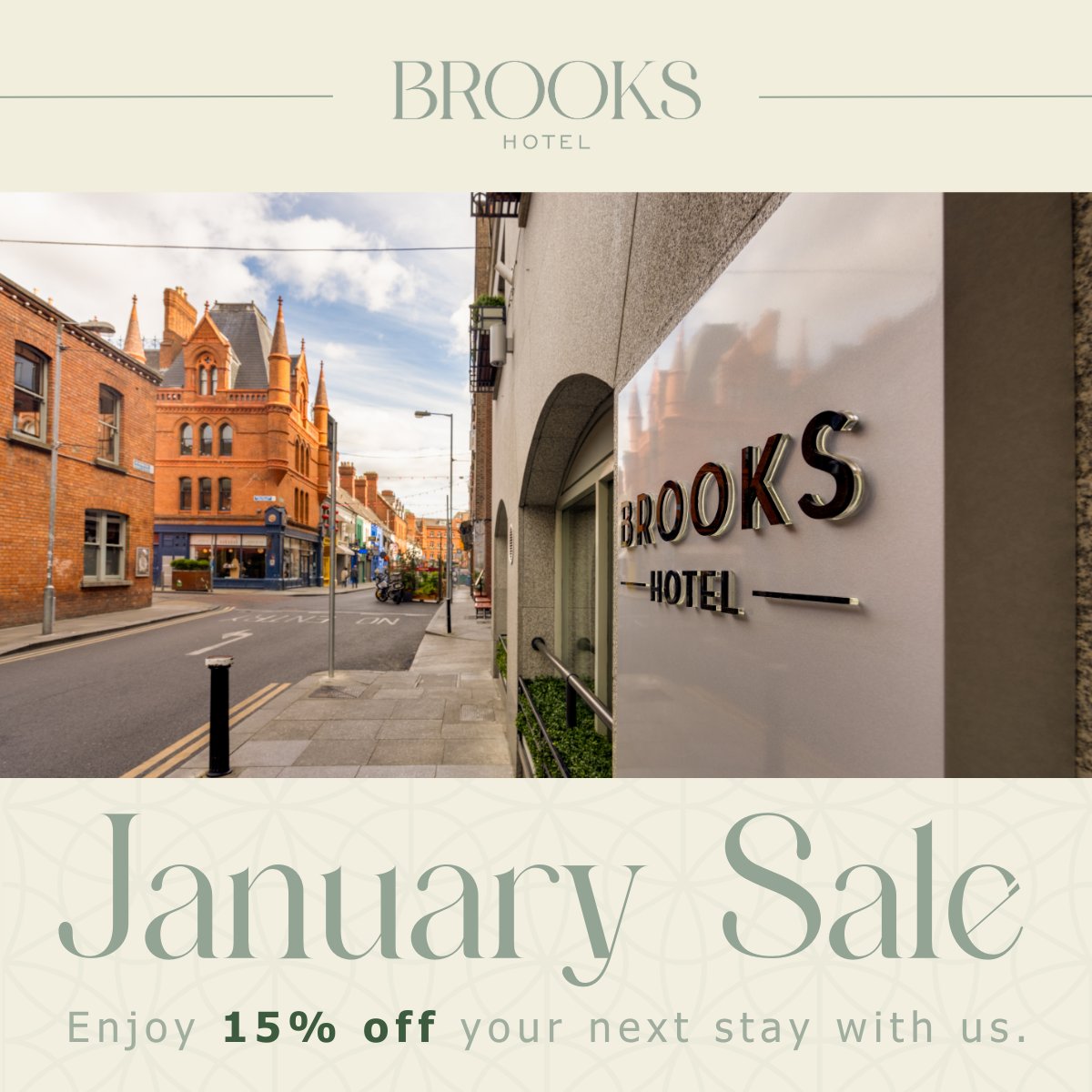 Our January Sale ends on January 10th! 

Don’t miss out on 15% off overnight stays at Brooks Hotel. 

Book here -> brookshotel.ie/en/january-sal…

#JanuarySale #BrooksHotel #DublinLuxury