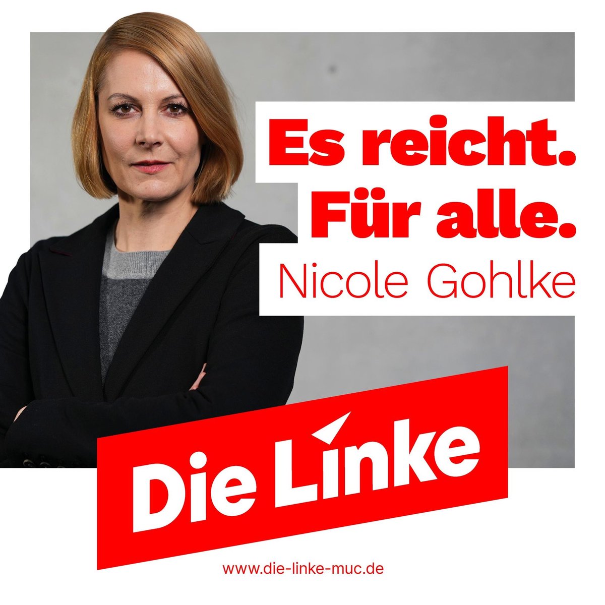NicoleGohlke's tweet photo. Es reicht. Für alle. 

#DeshalbdieLinke #Muenchen https://t.co/Fn3MTUW6aw