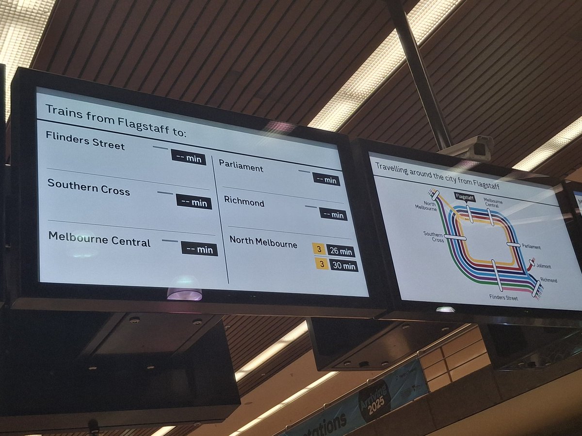 craig_halsall's tweet image. Tuesday night in the #CityLoop...only two lines running, no City Circle specials to #FlindersSt

Passengers for most lines at #Flagstaff basically left to walk two blocks for trams &amp;amp; in some cases then a replacement bus or another line to connect 🙄🥴

#MetroTrains