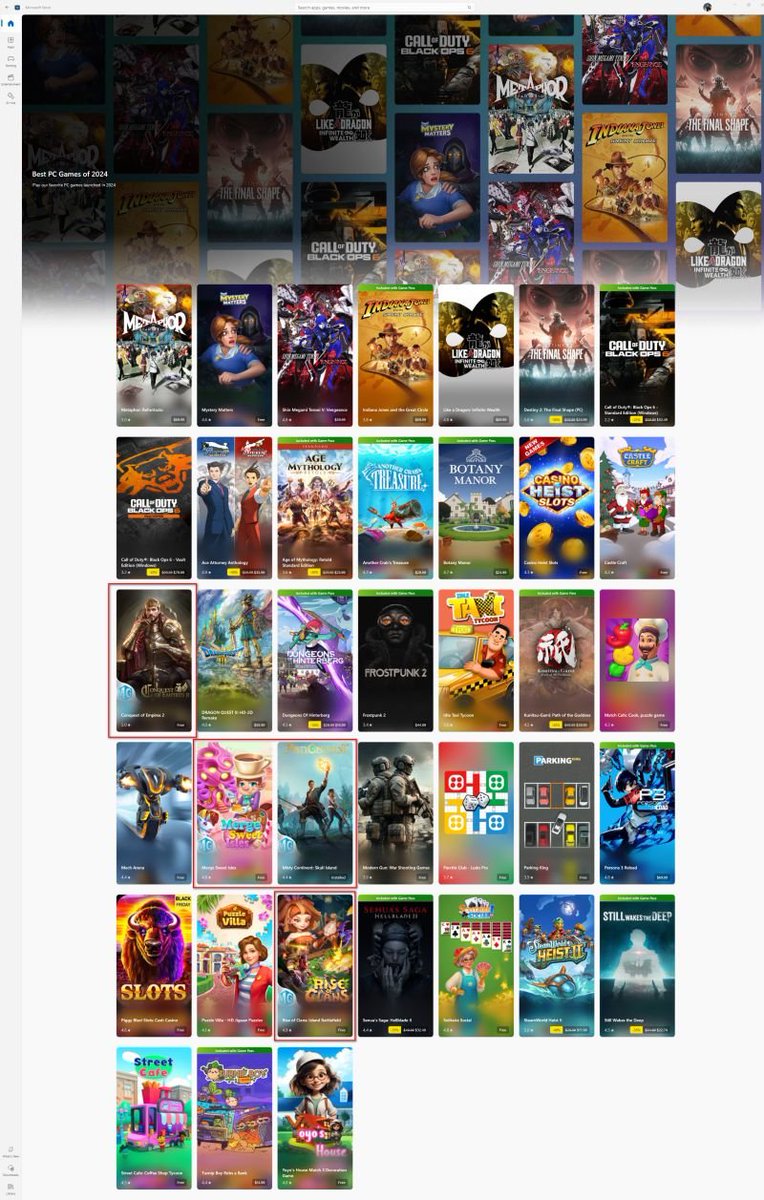 We’re excited to share that Miracle Games has 4 titles named Best PC Games of 2024 on the Microsoft Store! 🎉 Huge thanks to our incredible developers for their trust and support. Congrats to all the award winners! Let’s make 2025 even bigger! 🚀  #BestOf2024 #MicrosoftStore