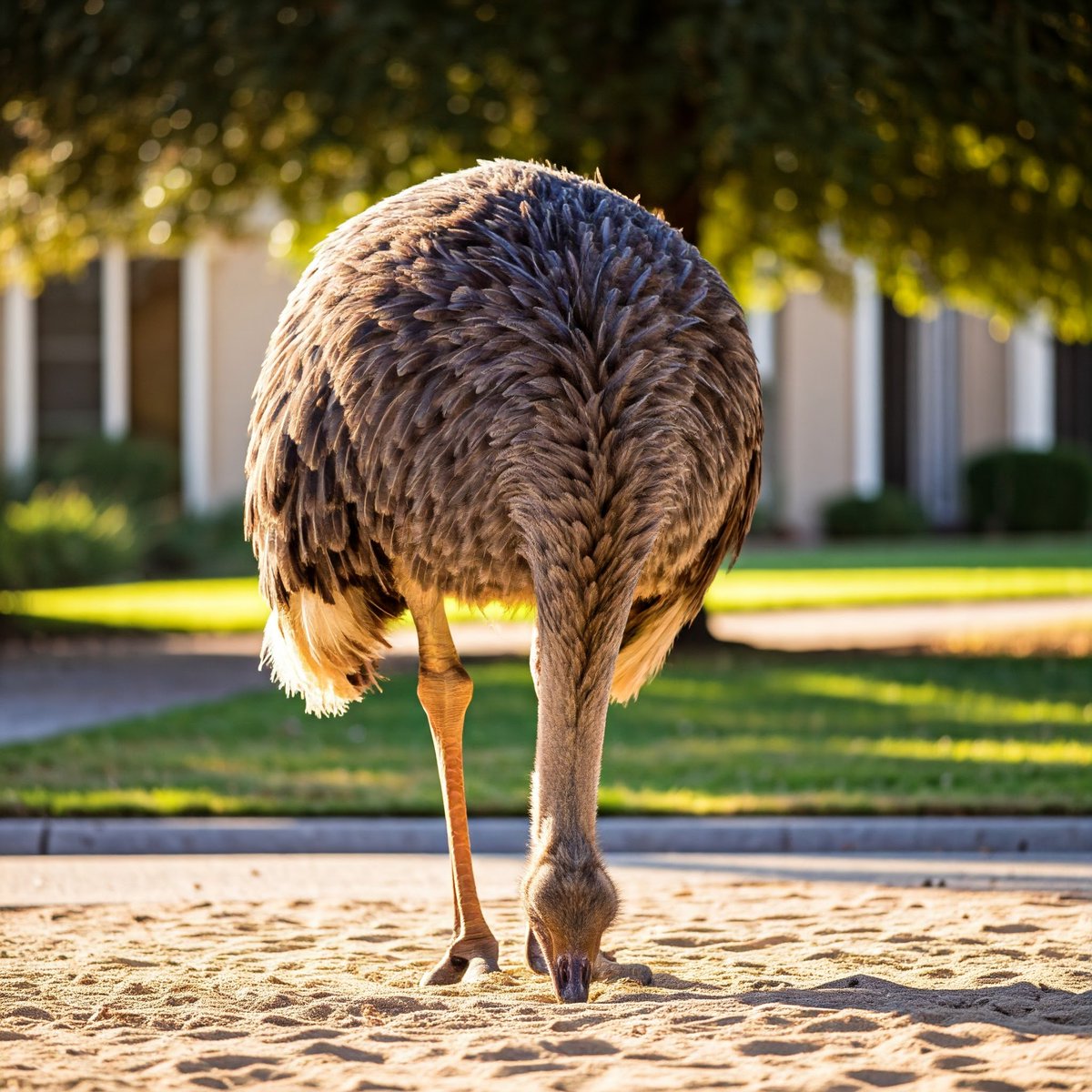 Politie bezig met vangen van loslopende struisvogel