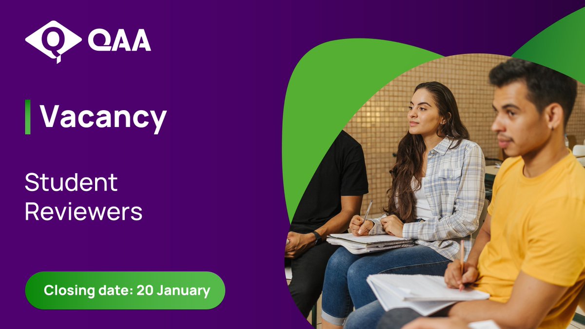 Are you a current or recent UK-based student or sabbatical officer in a college or university with experience in representing students' interests who can support &amp; constructively challenge the ambitions of institutions?

Apply to be a QAA student reviewer!
qaa.ac.uk/about-us/worki…