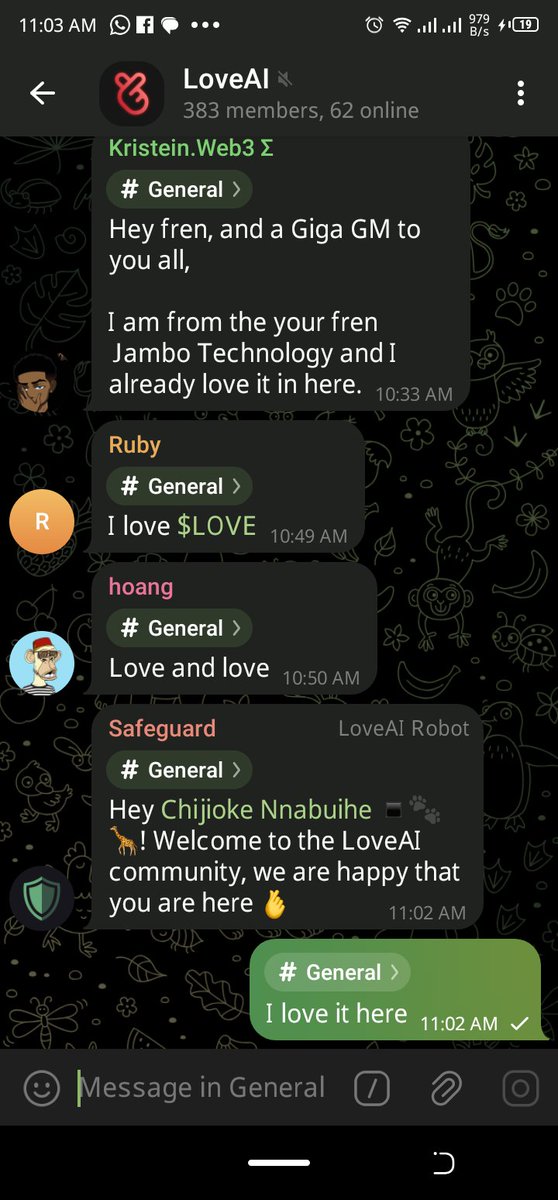 "i joined Love AI to own my AI agent and token , where is my $LOVE? <a href="/0xLoveAI/">LoveAI | Unleashing AI dApps for All</a> and  <a href="/jambotechnology/">Jambo</a>."
