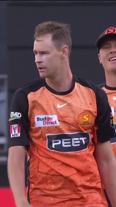 Two balls, two wickets, 2-0 from the first over! 🤯  Jason Behrendorff, take a bow 👏 📹 Credits: Twitter/BBL