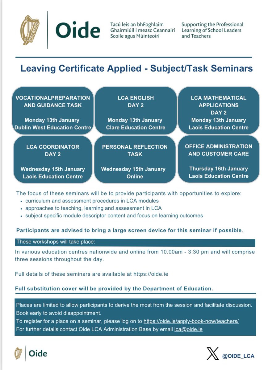 Oide Leaving Cert Applied tweet media