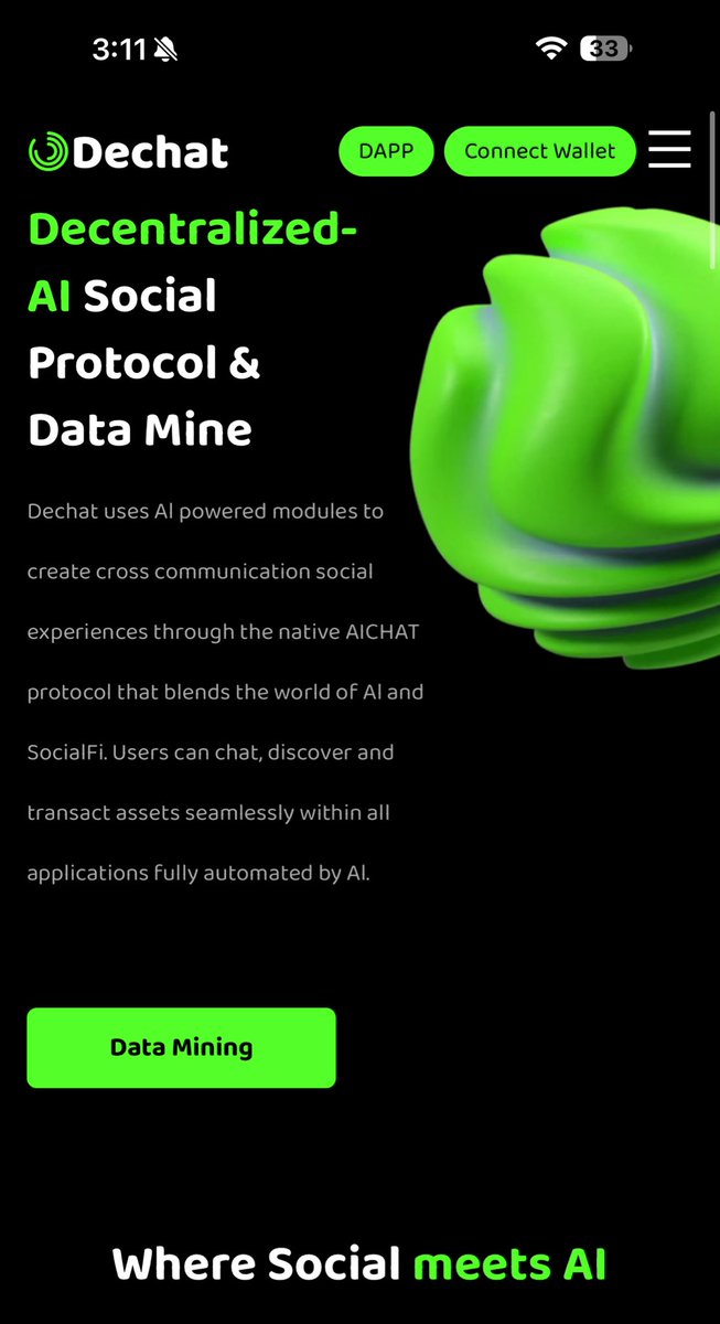 Added $DECHAT on #KuCoin 

Market Cap is Just 600k

 This Belongs From #Ai Sector 
 
After Seeing Market Cap Im Targeting 10x From Here For $dechat

This is Breaking Out From Big Weekly Falling Which Is Most Bullish Chart Pattern 

#NFA