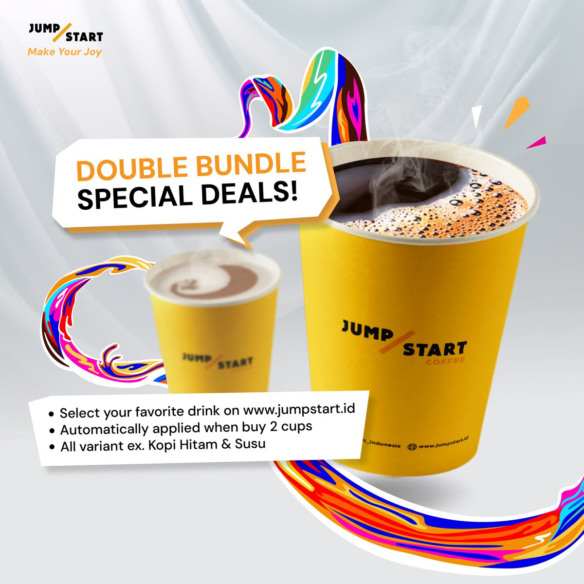 jumpstart_indo's tweet photo. Promo yang ditunggu-tunggu untuk Smart Coffee Machine JumpStart telah tiba!🤩

Dapatkan discount sebesar 50% khusus pengguna baru dan special price khusus pembelian 2 cups!🥰☕

Claim dan dapatkan sekarang voucher-nya khusus pembelian di https://t.co/9afICt3iMy ya!🚀

#Promo https://t.co/xn4VQEh4Z9