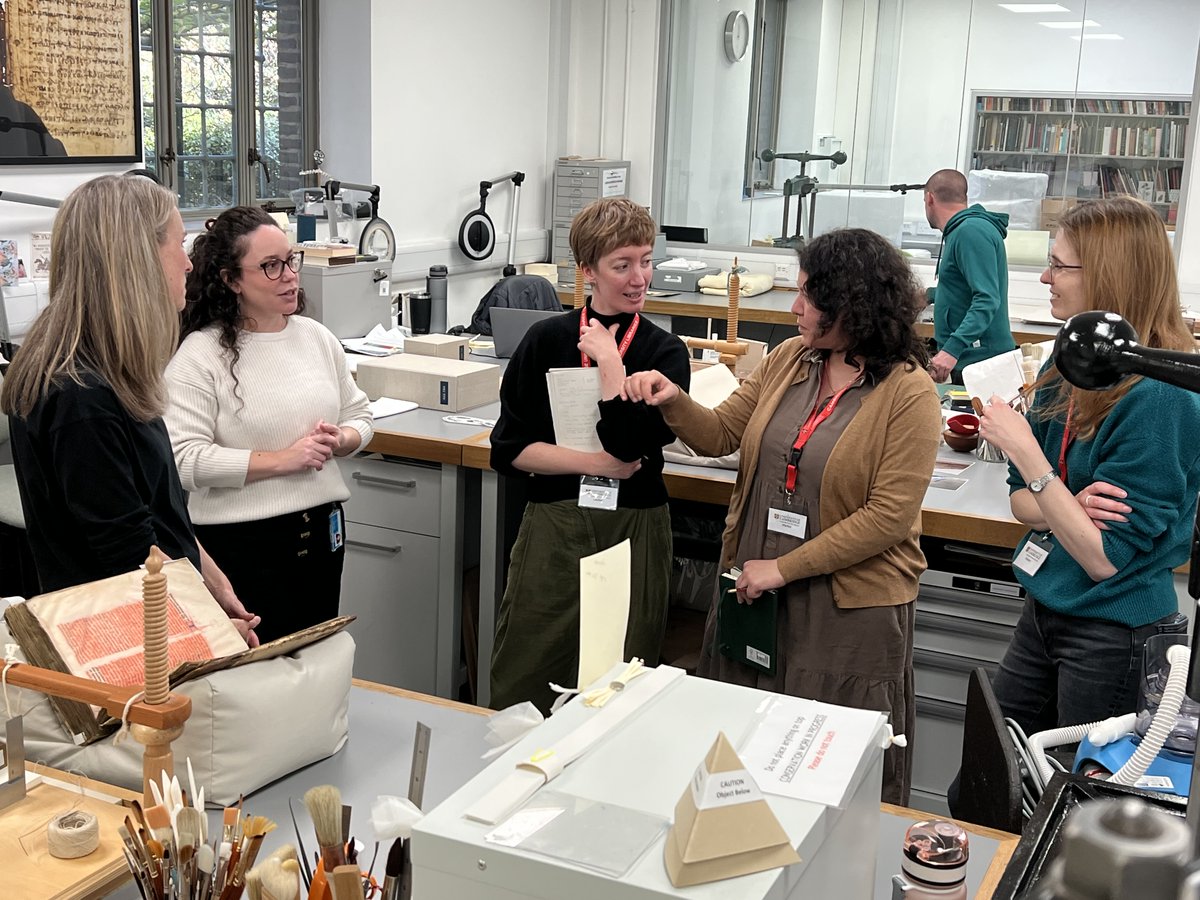 theUL's tweet image. Last year the Cambridge University Library Conservation Department received a visit from colleagues at the Oxford Conservation Consortium (OCC).

#CambridgeUniversityLibraries #CULconservation #ConservationCommunity #BookConservation #PigmentConsolidation #KnowledgeSharing