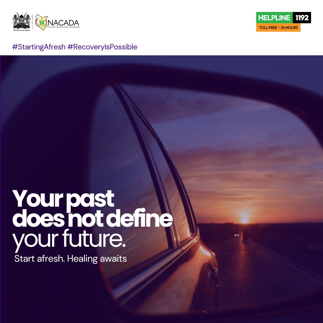 NACADAKenya's tweet image. Your past DOES NOT define your future
#recoveryispossible #StartingAfresh