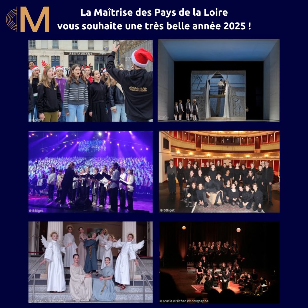 ✨Toute l'équipe de la Maîtrise des Pays de la Loire vous souhaite une très belle année 2025 !

Au plaisir de vous retrouver lors de nos prochains concerts 😊 !

#Angers #CultureAngers #musique