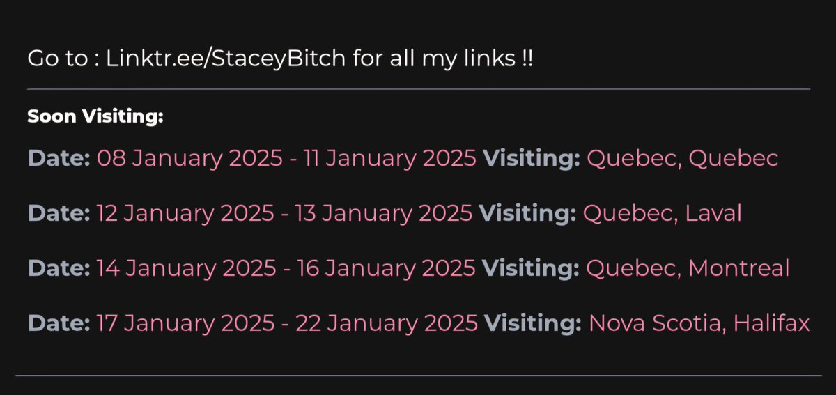 Staceyb669's tweet image. Next days travel 💖💖