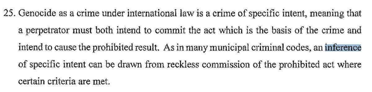 AdHaque110's tweet image. 1. The passages below will get the most attention. 

Paras 25-26 should be uncontroversial. Courts *infer* specific intent from knowledge and recklessness all the time. 

Paras 29-30 go further, saying that specific intent *includes* knowledge of foreseeable consequences.
