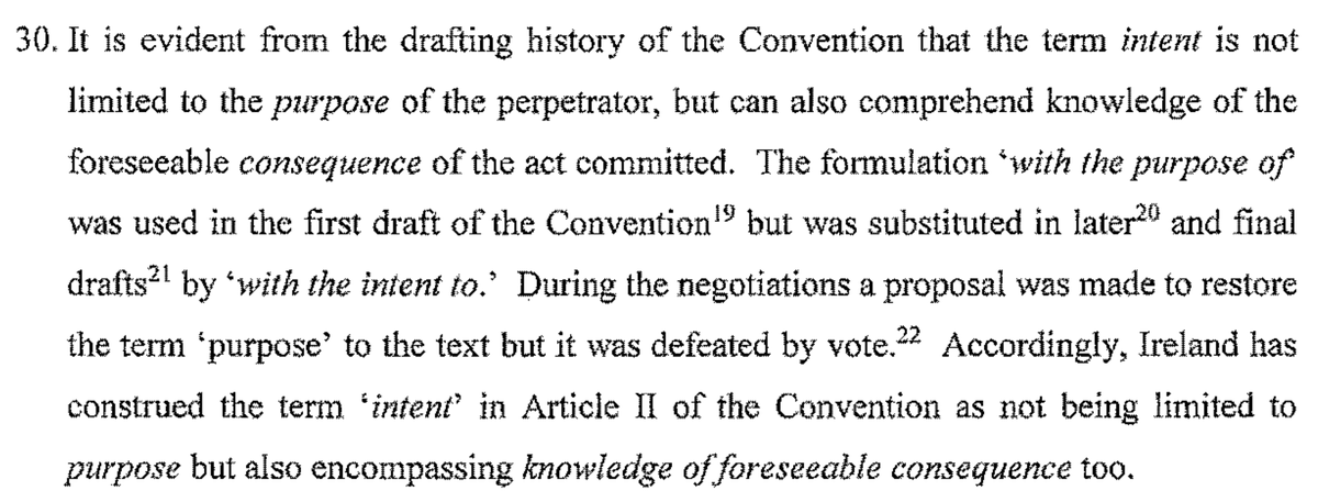 AdHaque110's tweet image. 1. The passages below will get the most attention. 

Paras 25-26 should be uncontroversial. Courts *infer* specific intent from knowledge and recklessness all the time. 

Paras 29-30 go further, saying that specific intent *includes* knowledge of foreseeable consequences.