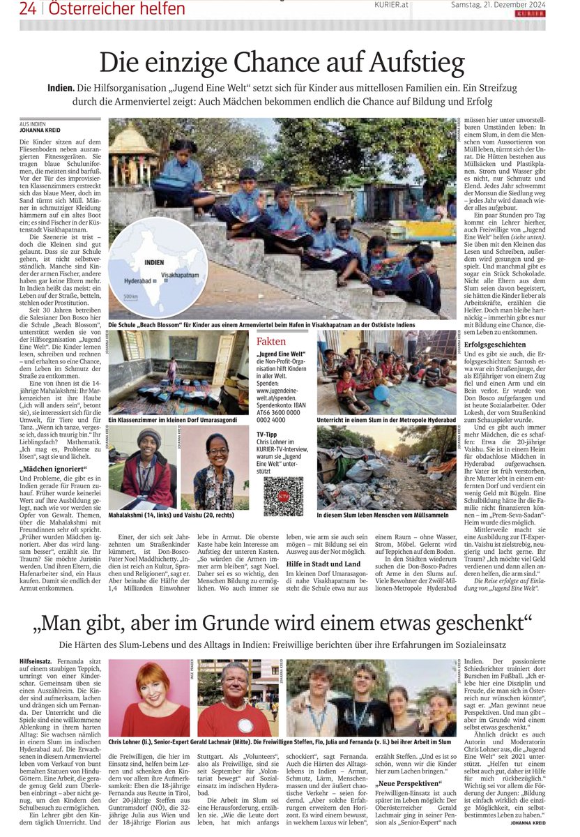 Der <a href="/KURIERat/">KURIER</a> begleitete #JugendEineWelt-Geschäftsführer <a href="/Rei_Heiserer/">Reinhard Heiserer</a> nach #Indien. Eine spannende und informative Reportage über die Projekte von #JugendEineWelt vor Ort.

kurier.at/chronik/oester…