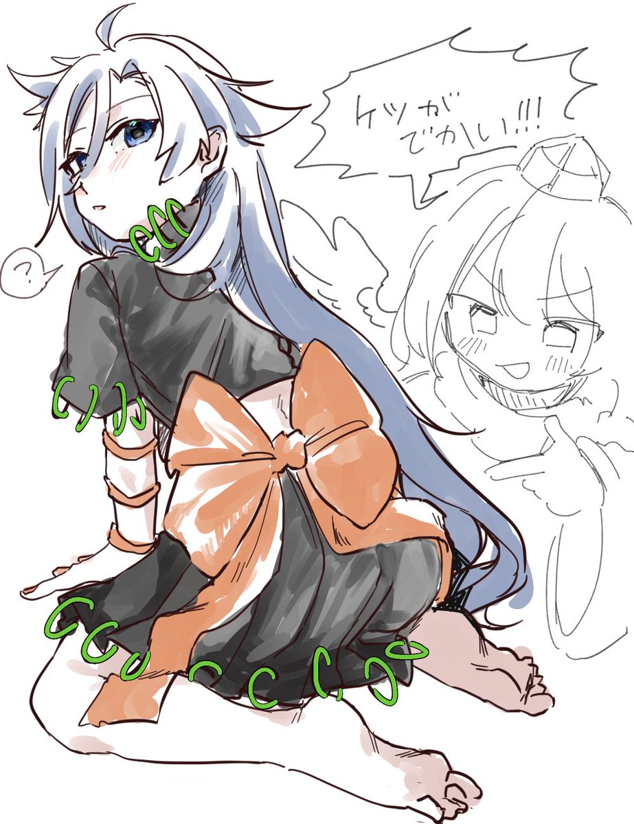 寝る前の落書き #姫虫百々世